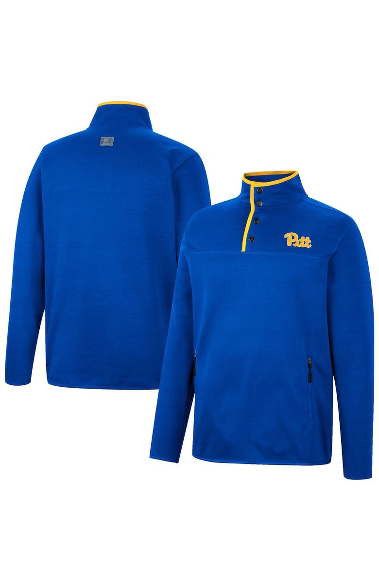 COLOSSEUM Men's Colosseum Royal Pitt Panthers Rebound Quarter-Snap Jacket, Main, color, Royal