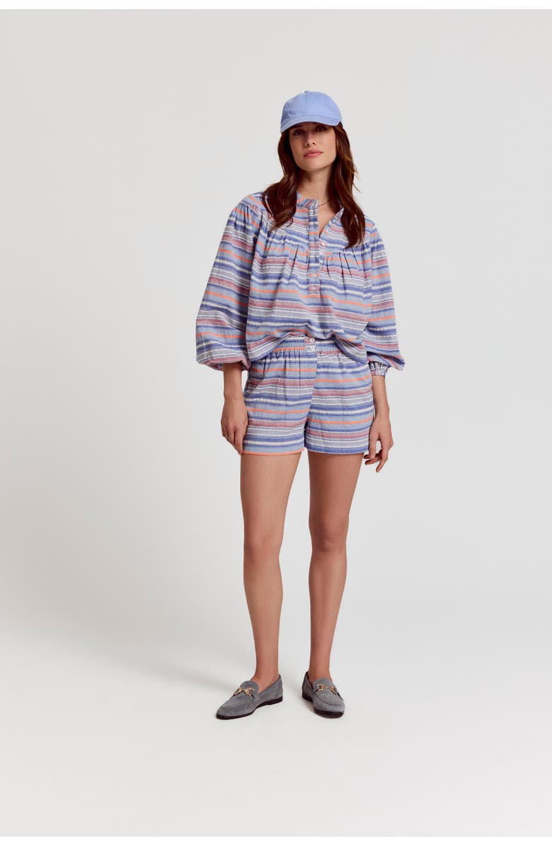 The Shirt by Rochelle Behrens The Barry Short, Alternate, color, Blue/Orange Stripe