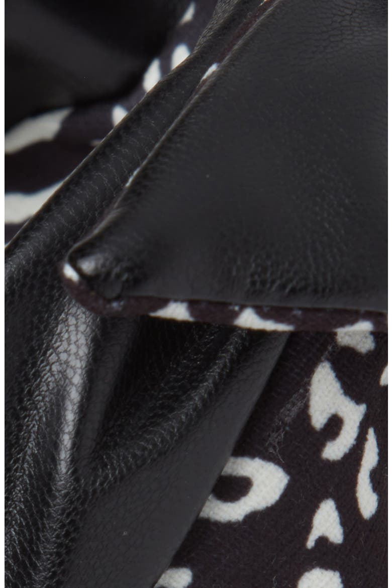 Leopard Bow Headband, Alternate, color, BLACK WHITE