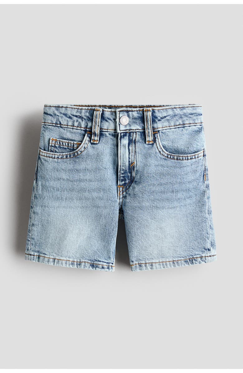 H&M Denim shorts, Main, color, Pale Denim Blue