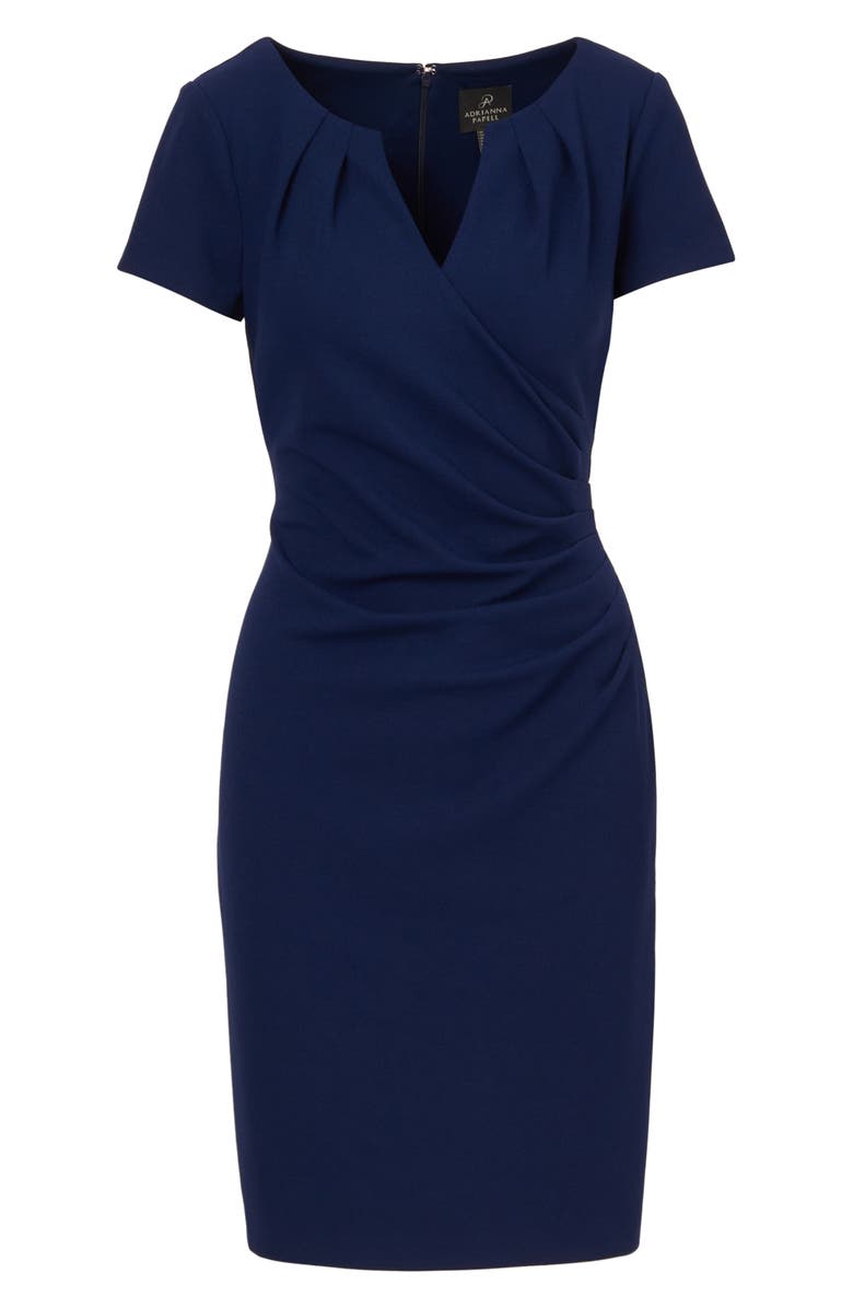 Adrianna Papell Crepe Sheath Dress, Alternate, color,