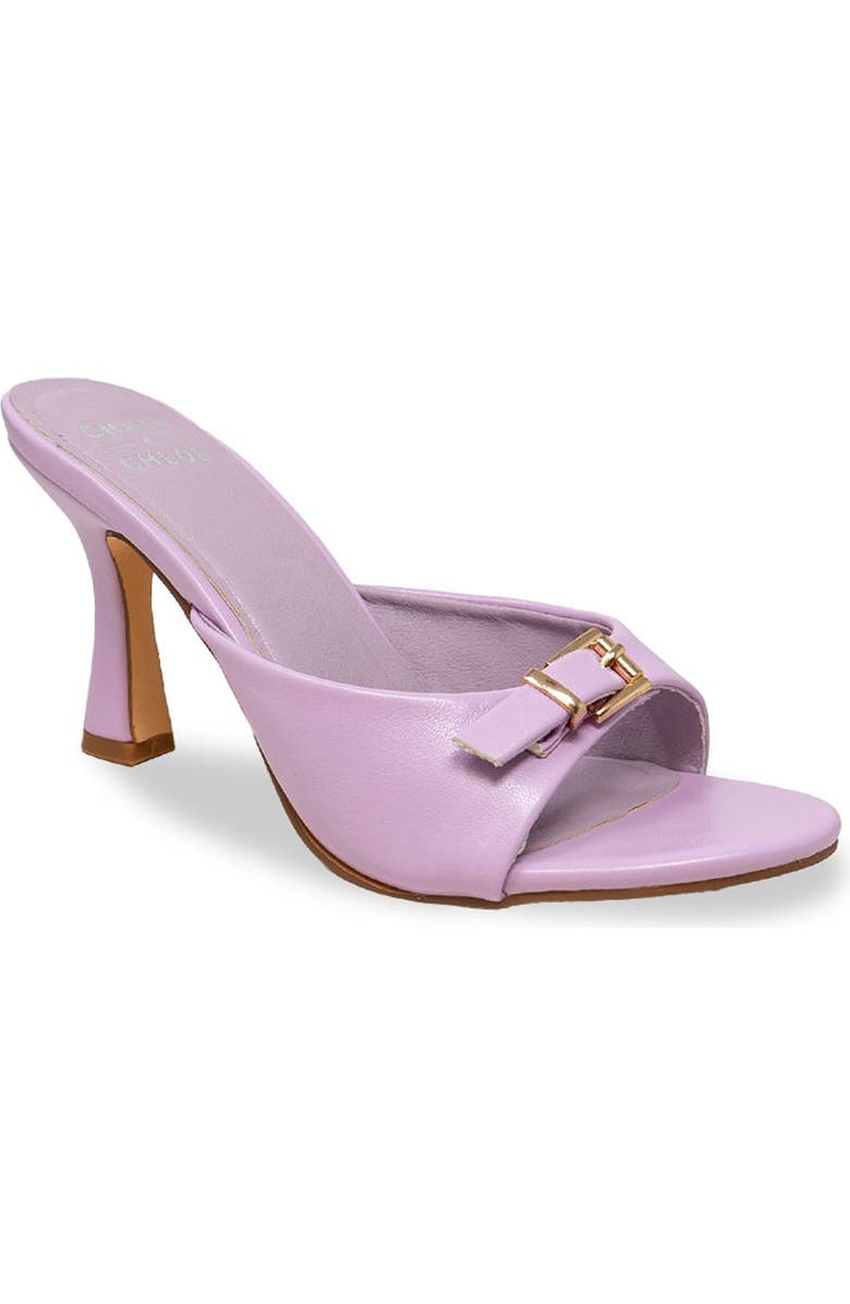 CHASE AND CHLOE Iridessa Buckle Slide Sandal, Main, color, Light Purple