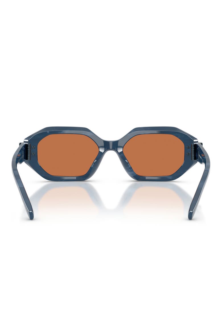 51mm Irregular Sunglasses, Alternate, color, NAVY MARBLE / BROWN