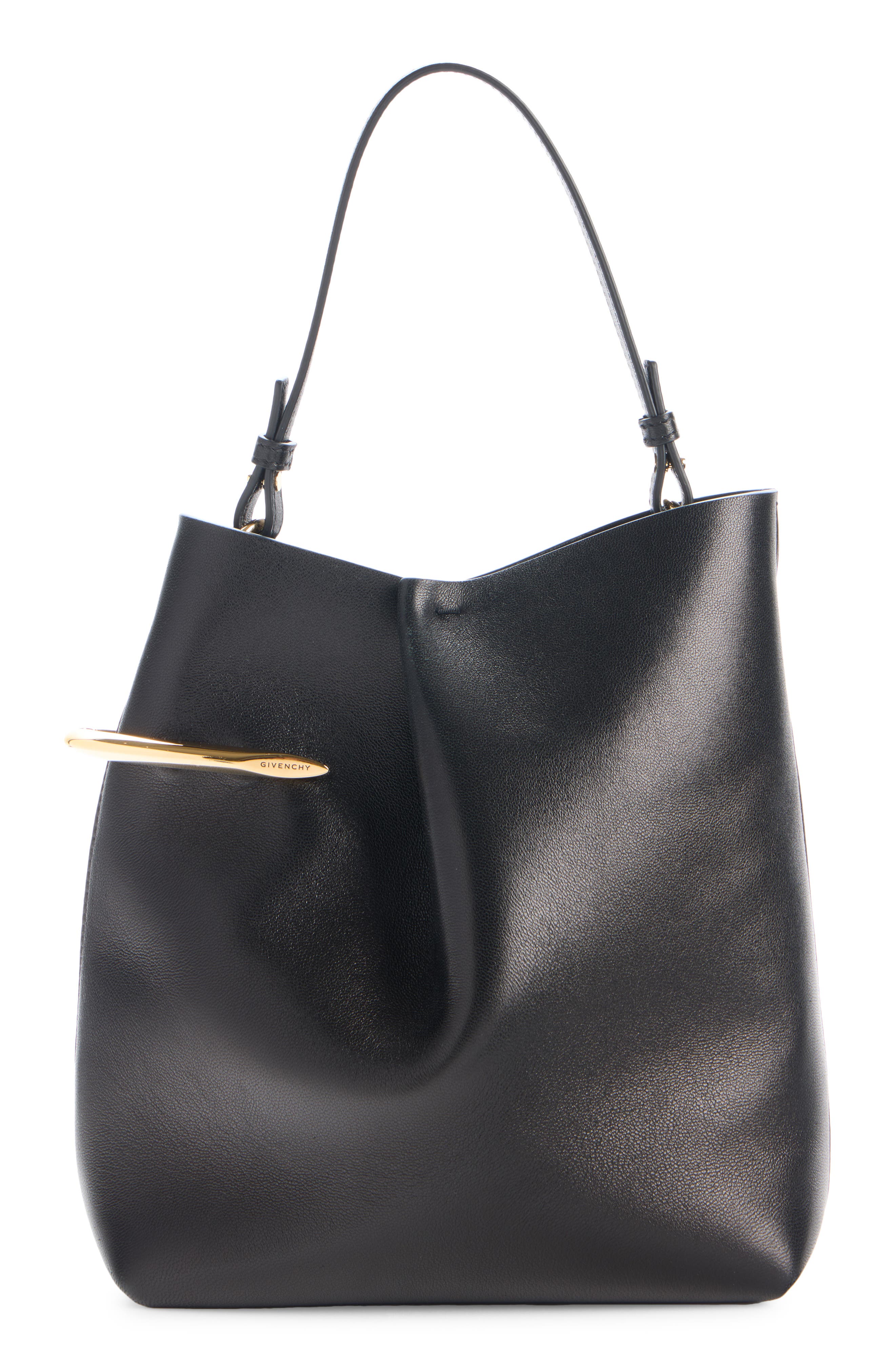 Givenchy Mini Pinch Me Leather Tote, Main, color, 001-Black