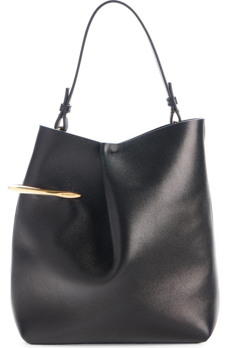 Givenchy Mini Pinch Me Leather Tote, Main, color, 001-Black