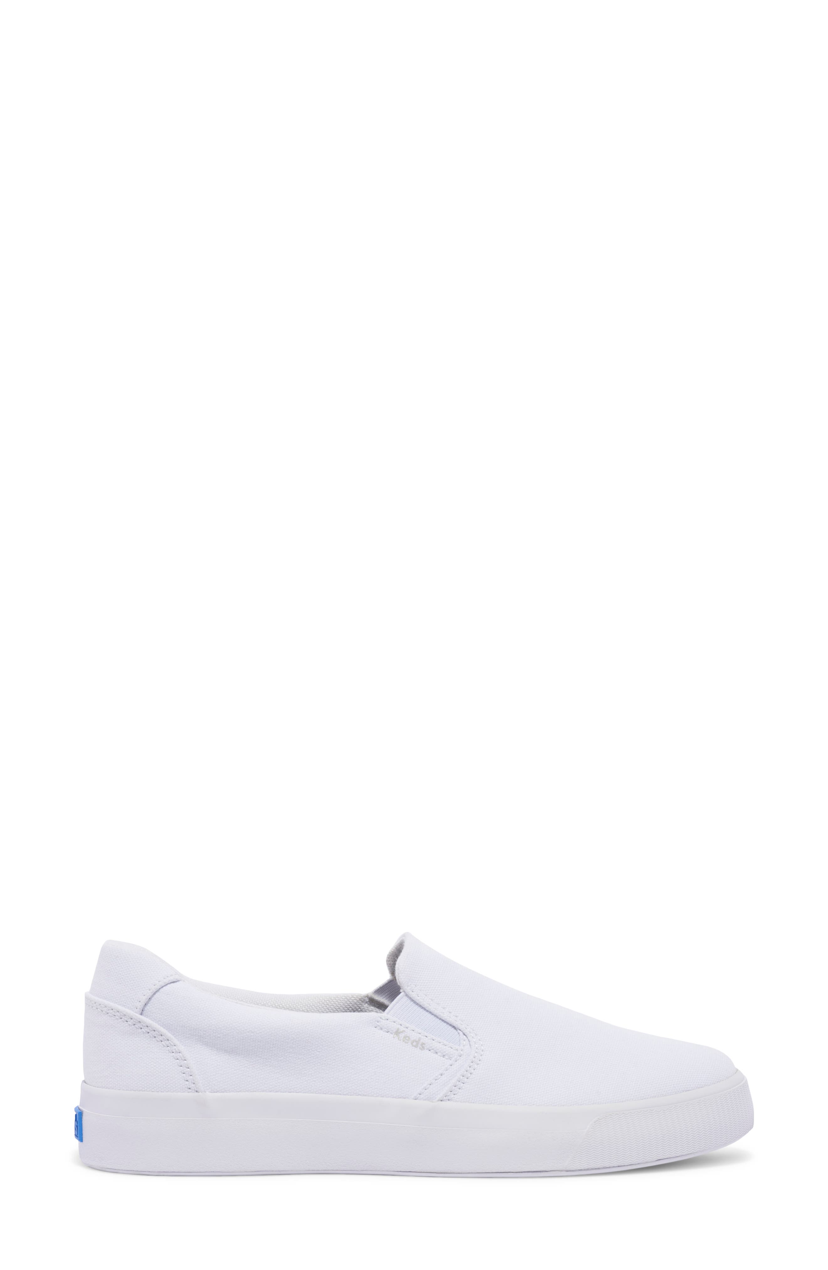 Keds<sup>®</sup> Pursuit Slip-On Sneaker, Alternate, color, White Canvas