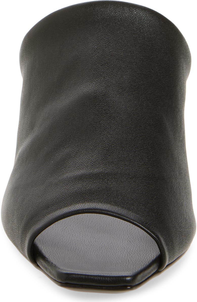 Courrèges Transparent Sole Leather Slide Sandal, Alternate, color, Black