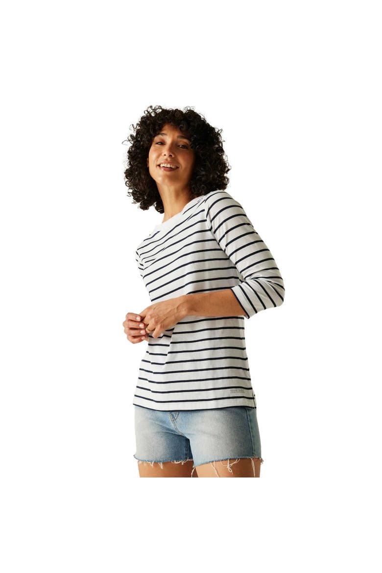 Baylette II Striped T-Shirt, Alternate, color, White and Navy