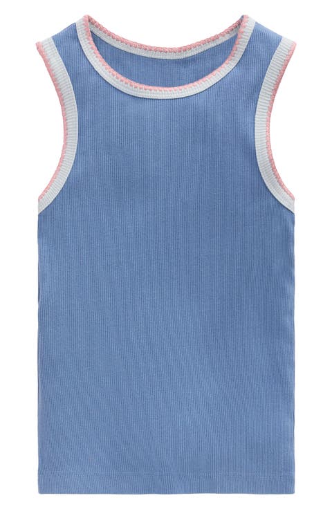 Kids' Crochet Trim Ribbed Tank (Toddler, Little Kid & Big Kid)
