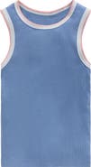 Mini Boden Kids' Crochet Trim Ribbed Tank