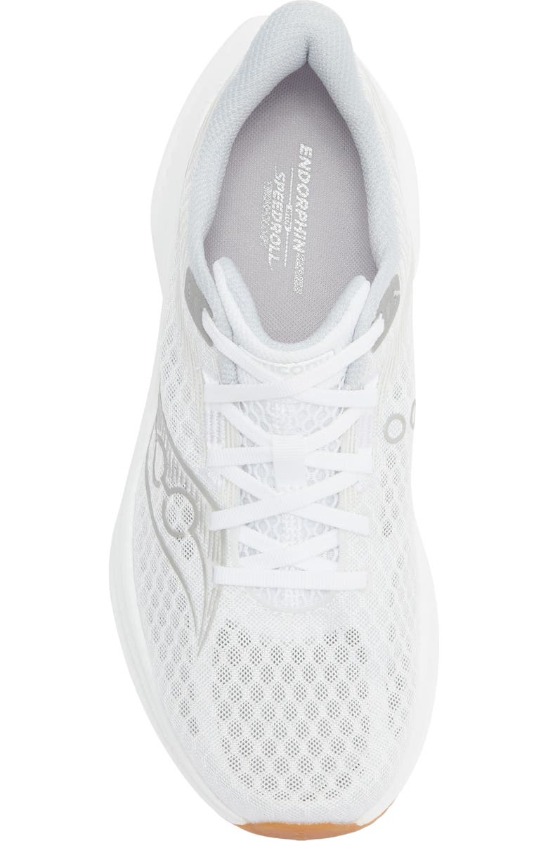Saucony Endorphin Speed 5 Running Shoe, Alternate, color, White/ Gum