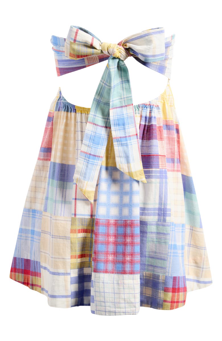 BDG Urban Outfitters Aurora Patch Smocked Minidress, Alternate, color, Blue