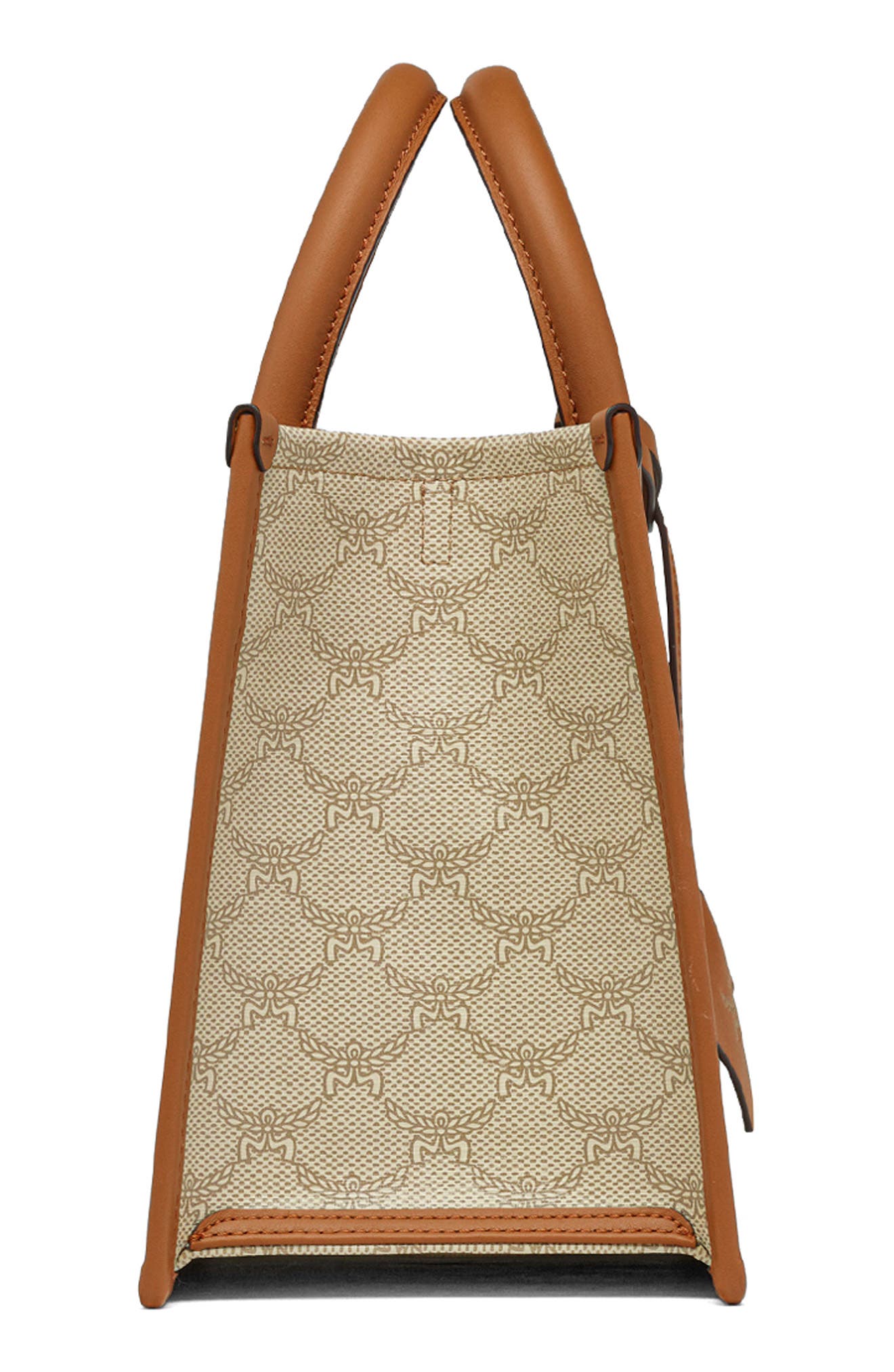 MCM Lauretos Coated Canvas Tote, Alternate, color, 