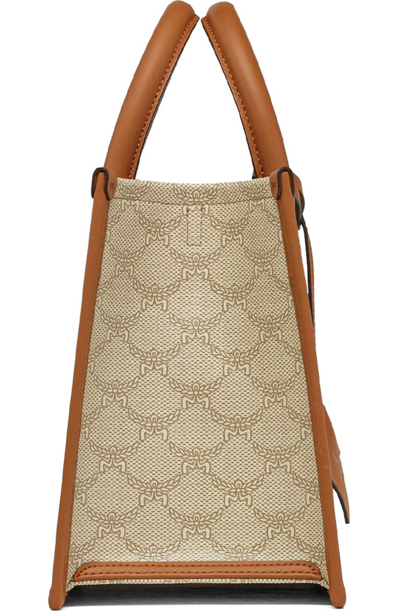 MCM Lauretos Coated Canvas Tote, Alternate, color,