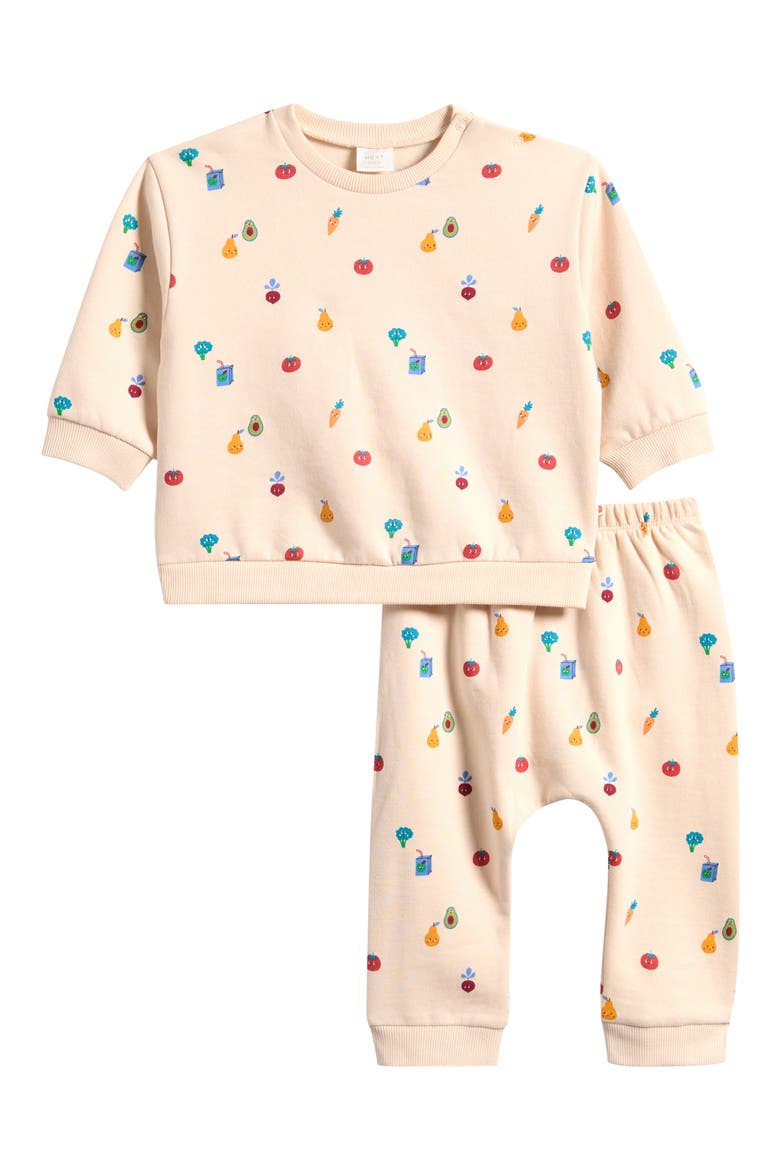 Kids' Veggie Print Sweater & Jogger Set, Main, color, NEUTRAL