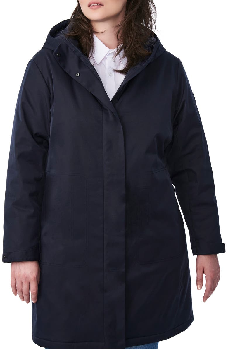 Bernardo Bernado Insulated Hooded Raincoat, Main, color, 