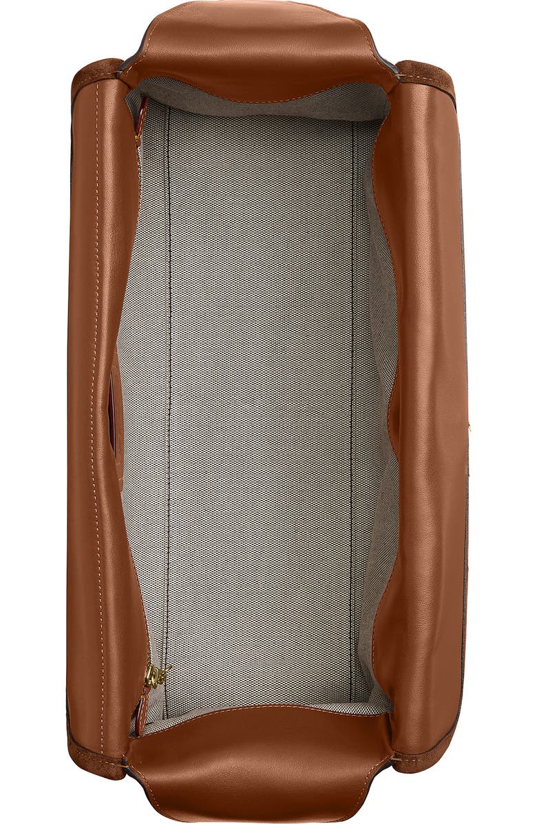 COACH Turnlock Haversack Suede Shoulder Bag, Alternate, color,