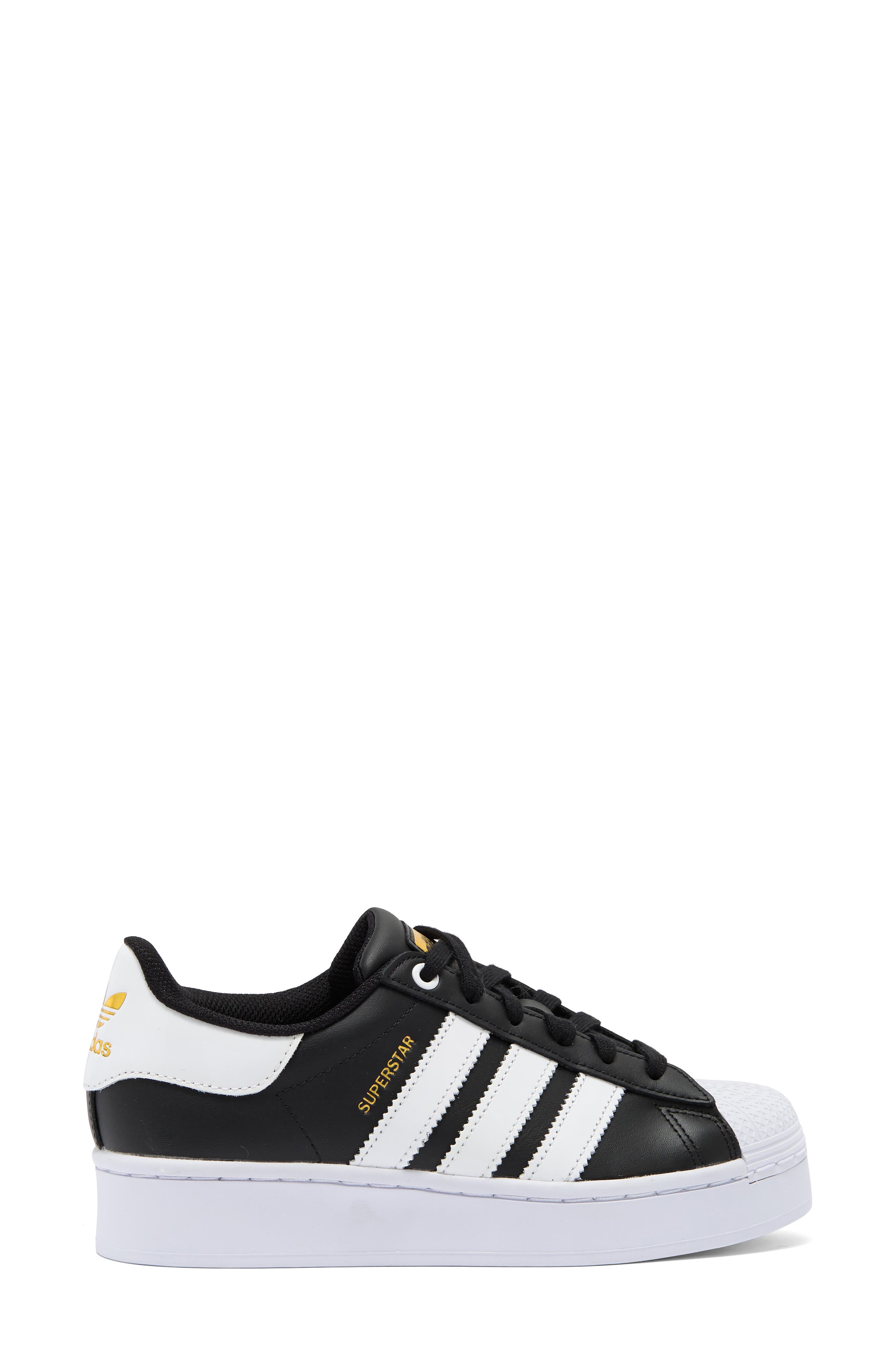 Superstar Bold Sneaker, Alternate, color, CORE BLACK/ WHITE/ MATTE GOLD