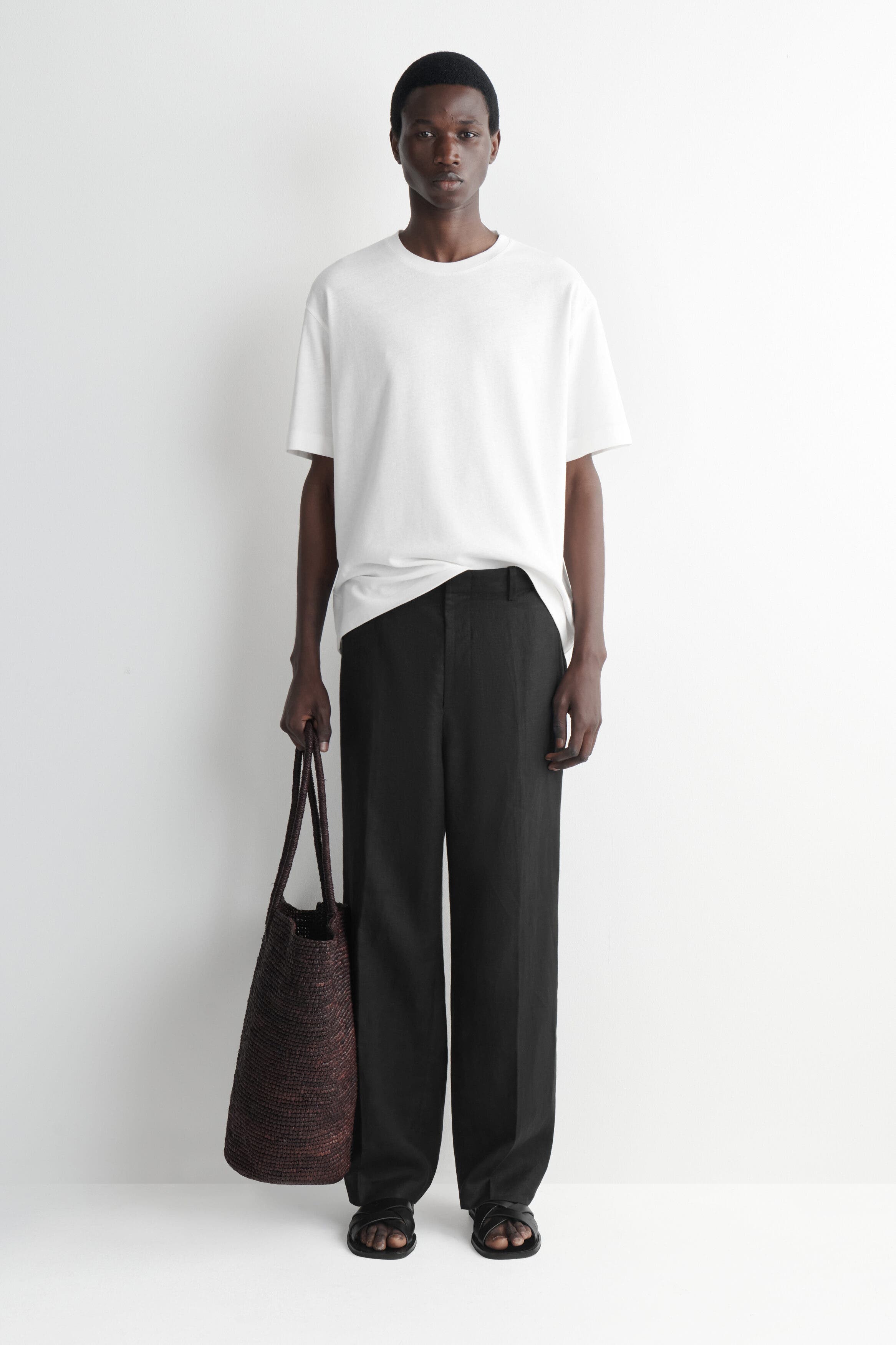 Oversized Hand-woven Market Tote - Straw, Alternate, color, BROWN