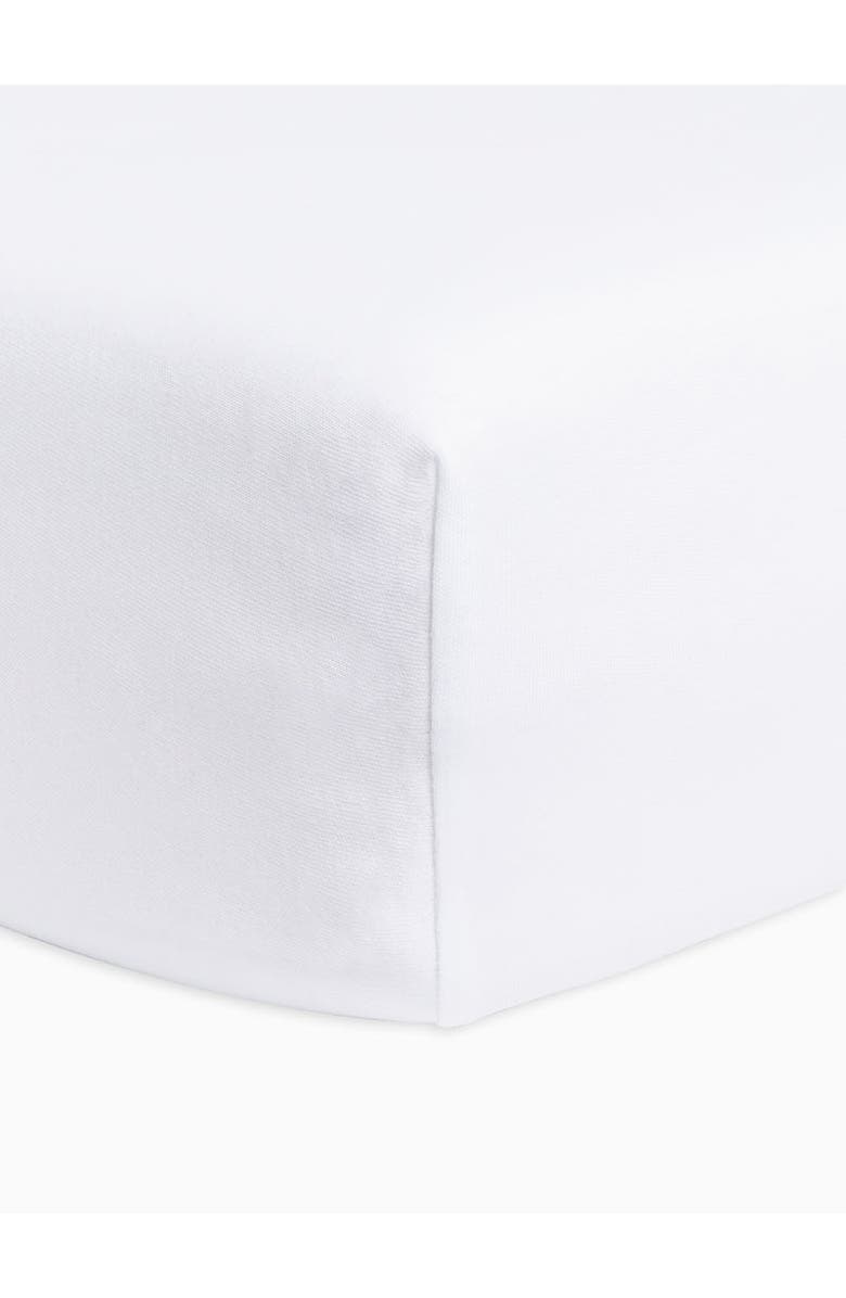 Colored Organics Organic Poplin Fitted Crib Sheet, Alternate, color, White