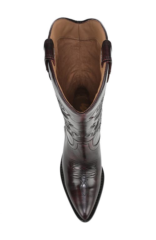 Sam Edelman Rue Western Boot In Burgundy