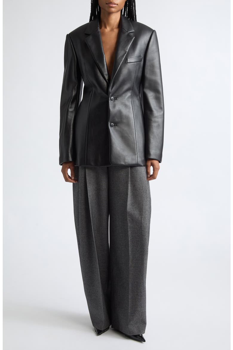 Pleated Wide Leg Pants, Alternate, color, CHARCOAL