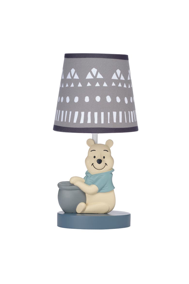 Disney Baby Forever Pooh Lamp with Shade & Bulb, Main, color, Gray