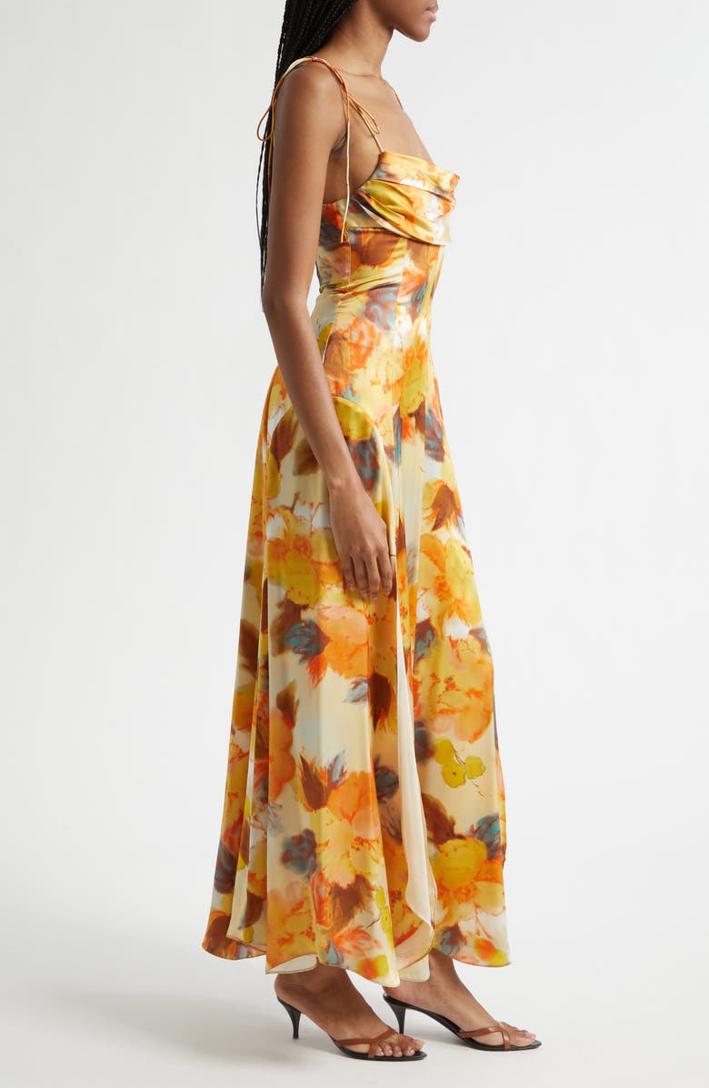 Cinq à Sept Betty Floral Print Cocktail Dress, Alternate, color, Smoke Sand Multi