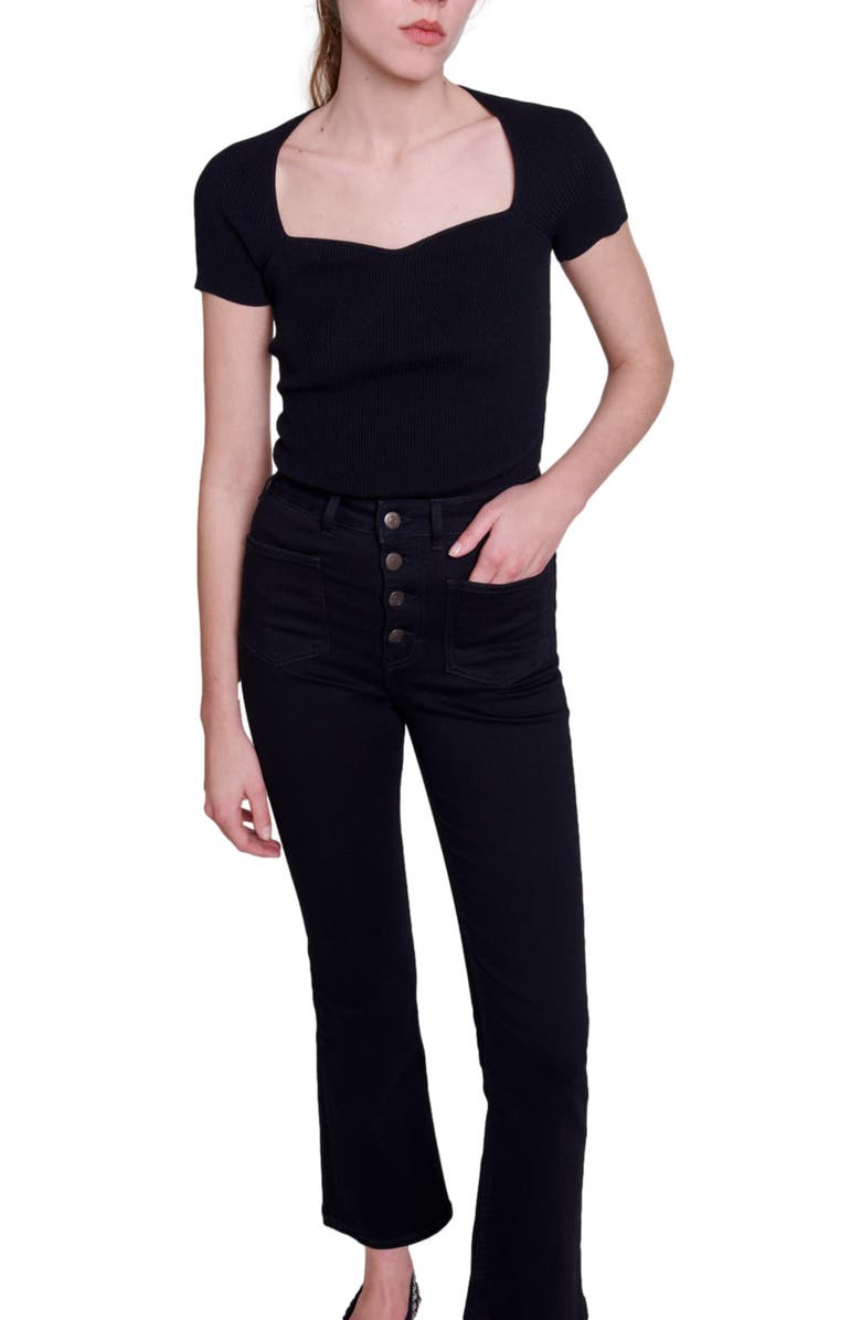 maje Flared jeans, Main, color, 