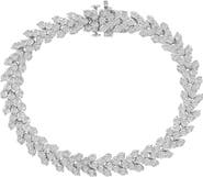 Haus of Brilliance .925 Sterling Silver 2.00 Cttw Miracle Set Diamond Laurel Wreath Link Bracelet