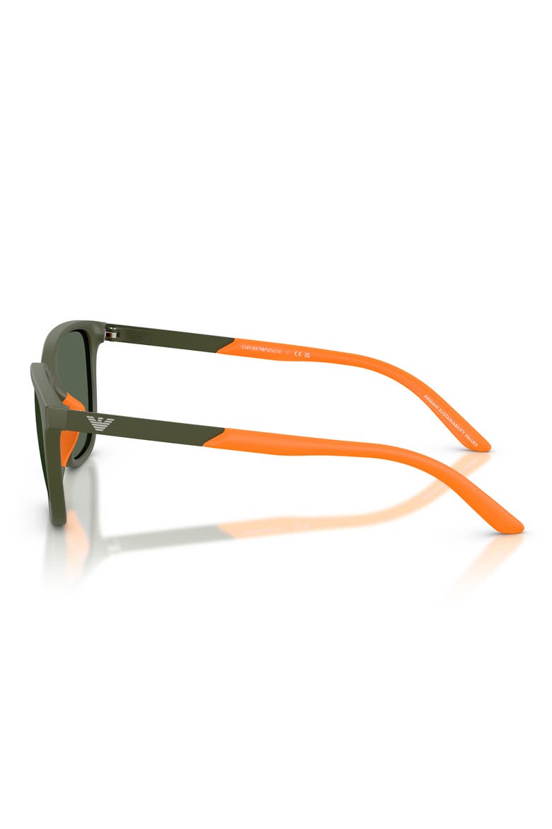 49mm Pillow Sunglasses, Alternate, color, MATTE GREEN / DARK GREEN