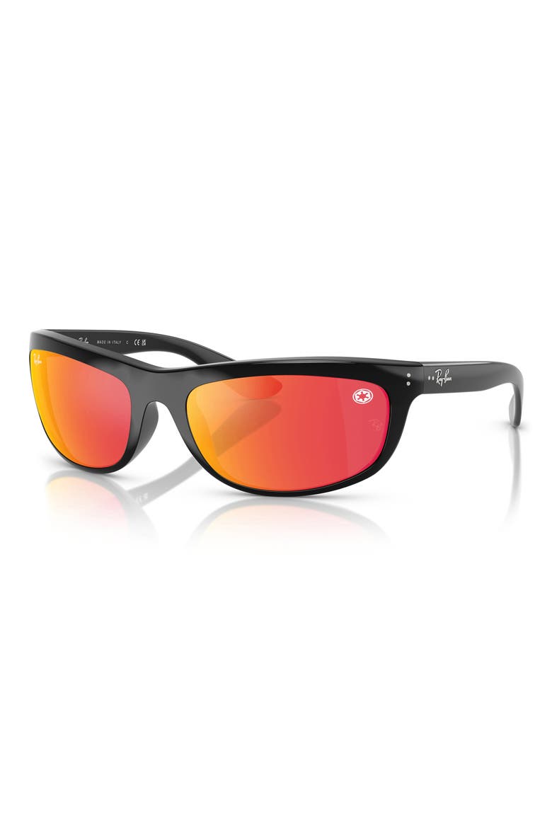 Stars Wars™ Darth Vader 62mm Oversize Balorama Sunglasses, Alternate, color, BLACK / GREY MIRROR RED