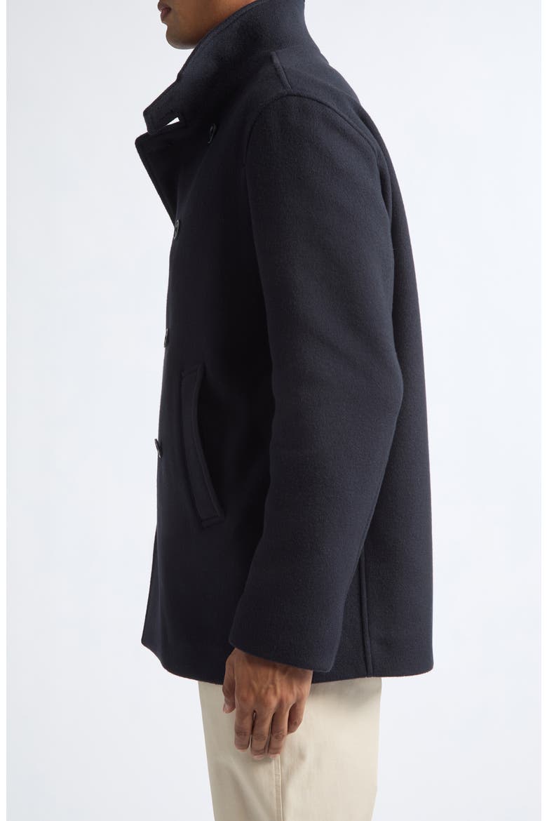 Regular Fit Wool Blend Peacoat, Alternate, color, 9290 DARK BLUE