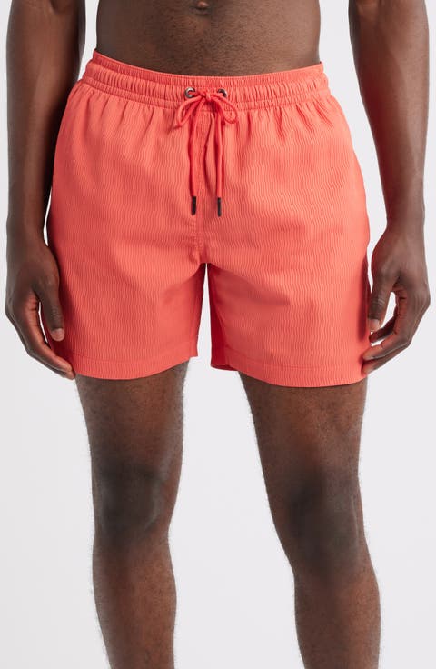 The Sunset Sorbets 5.5-Inch Textured Swim Trunks