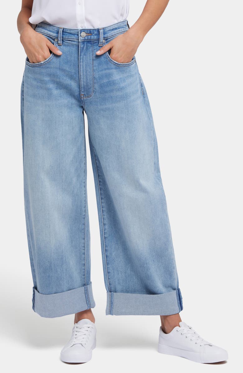 NYDJ Renee Baggy Wide Leg Jeans, Main, color, Santiago Sea