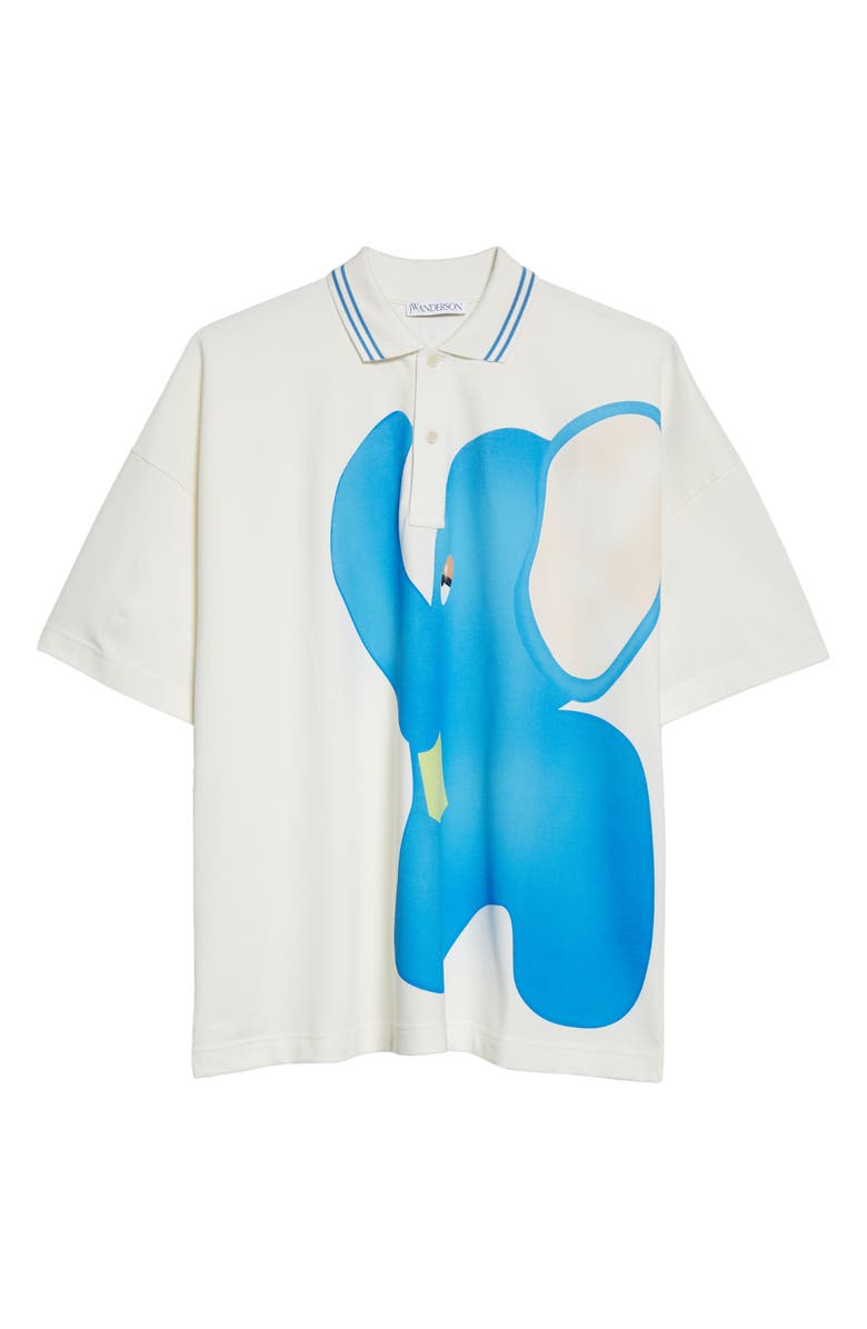 JW Anderson Oversize Elephant Graphic Polo, Alternate, color, 