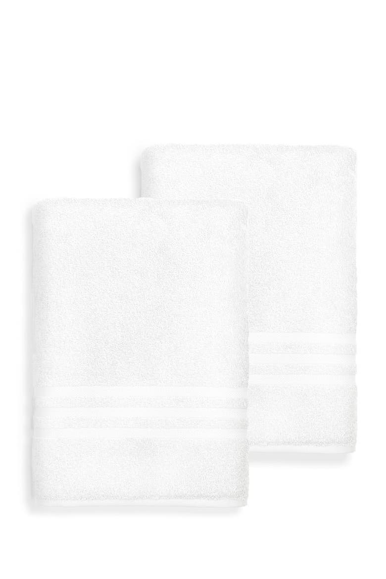 Denzi Bath Sheet - Set of 2 - White, Main, color, WHITE
