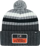 '47 Men's '47 Gray Philadelphia Flyers Stack Patch Cuffed Knit Hat with Pom