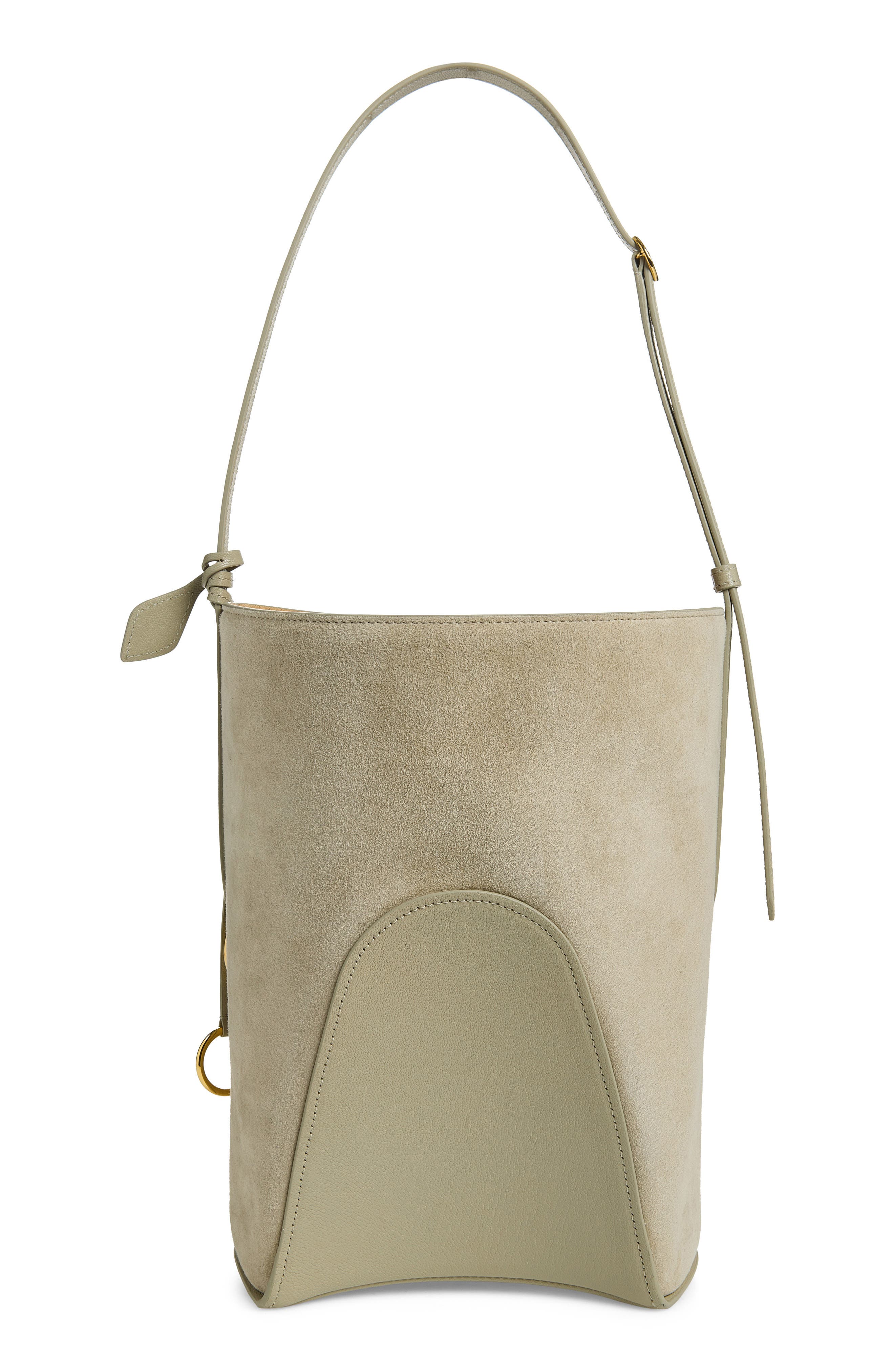 Alaïa Small Bucket Bag, Alternate, color, Beige Grise