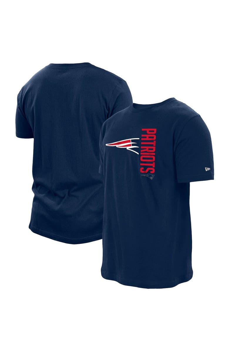 New Era Men's New Era Navy New England Patriots Split Logo 2-Hit T-Shirt, Main, color, Navy