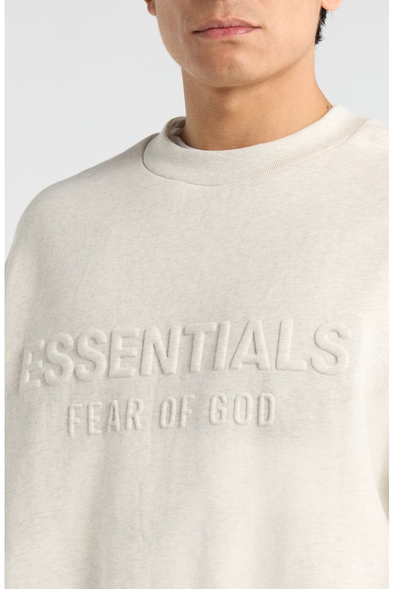 Classic Fit Logo Crewneck Sweatshirt, Alternate, color, OATMEAL HEATHER