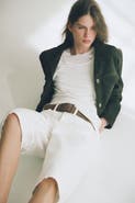 H&M Denim bermuda shorts with belt