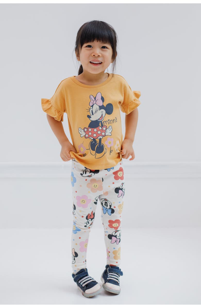 Disney T-Shirt & Leggings Set, Alternate, color, Brown / White