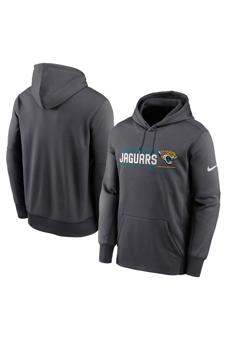 Men's Nike Anthracite Jacksonville Jaguars Prime Logo Name Split Pullover Hoodie, Main, color, Anthracite