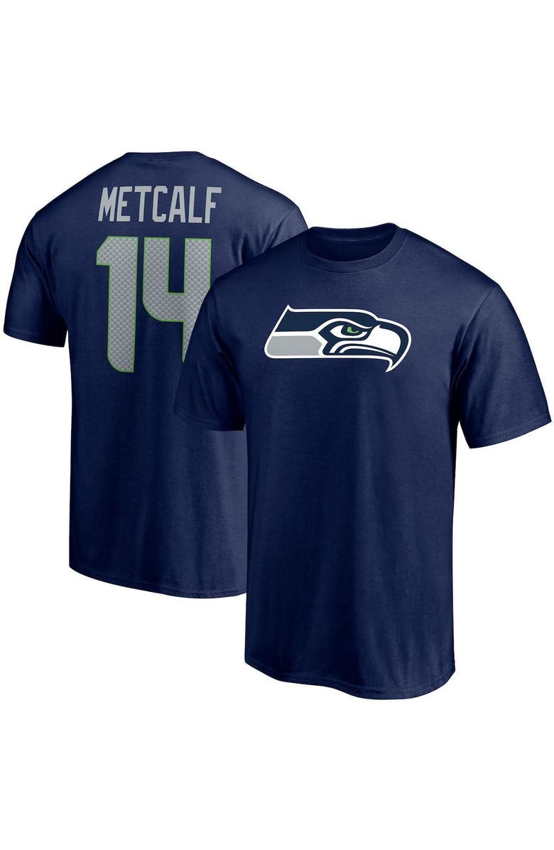 FANATICS Men's Fanatics Branded DK Metcalf College Navy Seattle Seahawks Player Icon Name & Number T-Shirt, Alternate, color, Navy