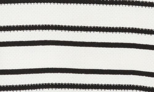 ADRIANNA PAPELL ADRIANNA PAPELL STRIPE SHORT SLEEVE SWEATER