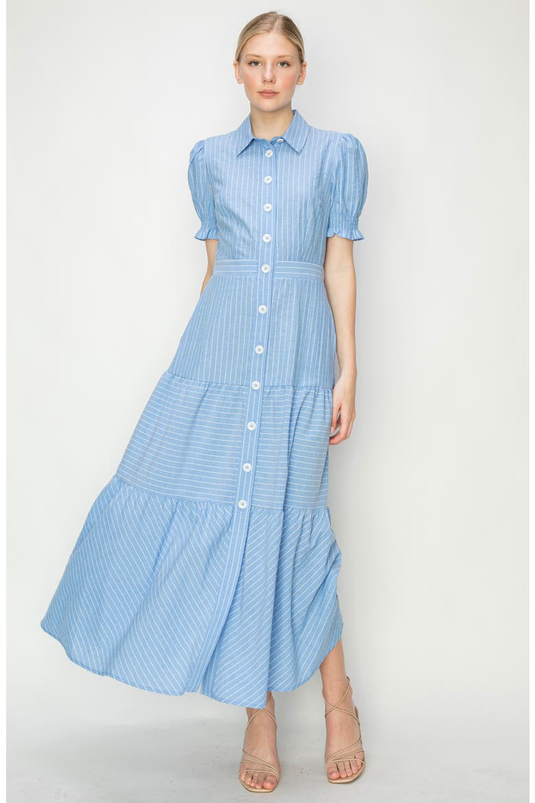 Stripe Shirtdress, Alternate, color, BLUE/ WHITE STRIPE
