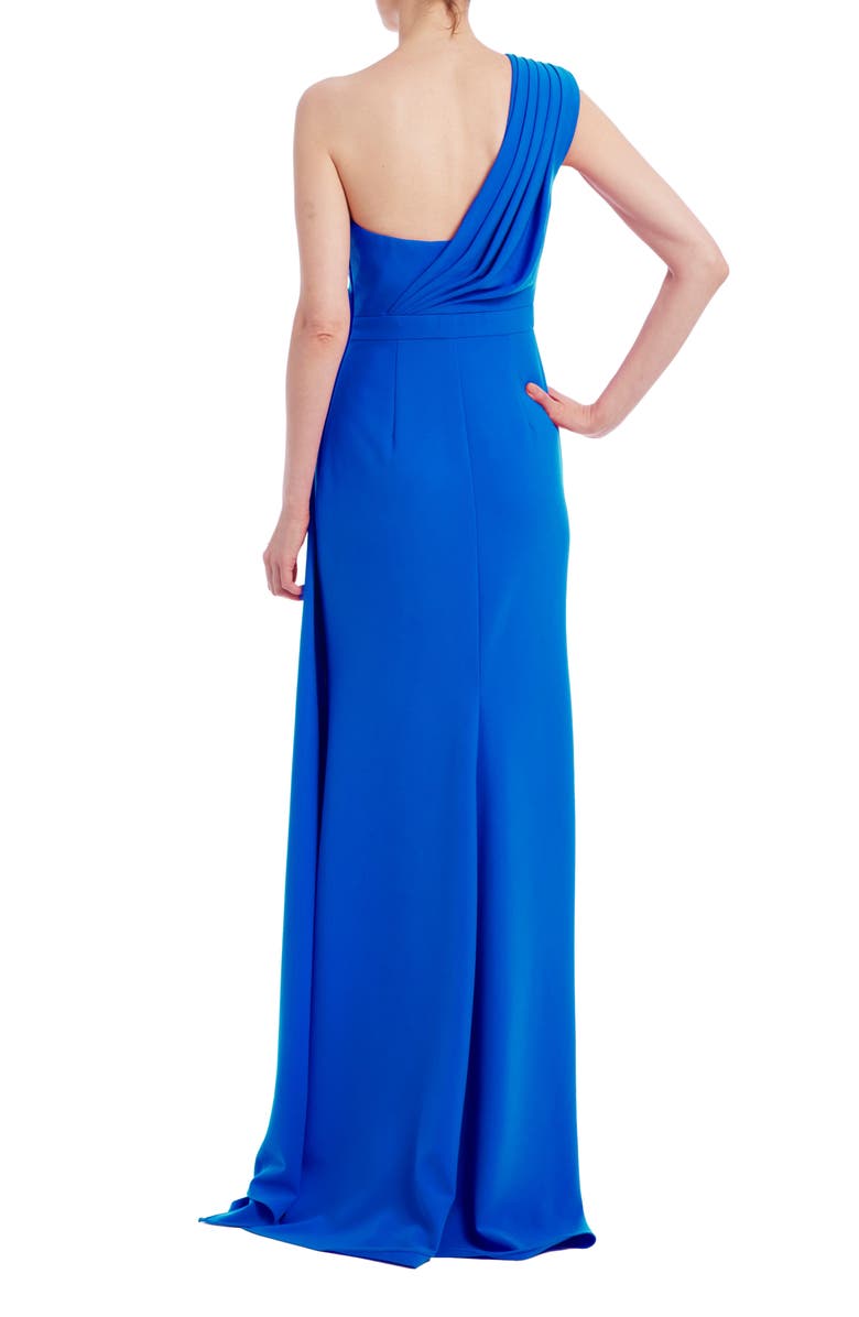 Badgley Mischka Collection One-Shoulder A-Line Evening Gown, Alternate, color, 