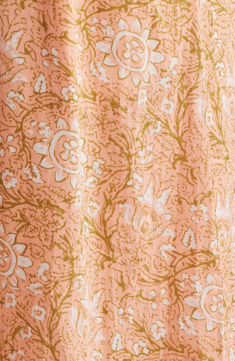 Cleobella Charlene Floral Print Organic Cotton Mulmul Maxi Skirt, Alternate, color, Cecil Blush Print