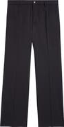 Dolce&Gabbana Pintuck Stretch Virgin Wool Straight Leg Pants